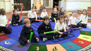 First Graders Play Boomwhackers [upl. by Eob]