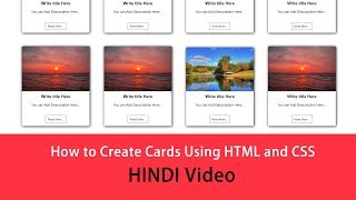 How to Create Cards Design Using HTML and CSS [upl. by Nosretep]