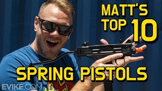 Matts Top 10 Airsoft Spring Pistols [upl. by Jarlath667]