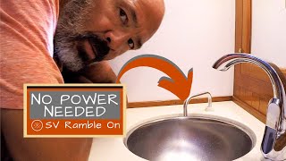 OFFGRID Living HACK Manual Foot Pumps  SV Ramble On [upl. by Elay]