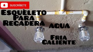 ESQUELETO PARA REGADERA  AGUA FRÍA Y AGUA CALIENTE [upl. by Ynwat]