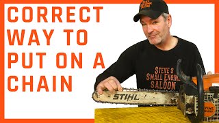 How To Put A Chain On A Chainsaw Properly [upl. by Gardel]