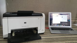 How to connect your HP Laserjet CP1025nw to a WiFi Network macOS [upl. by Ffirahs467]