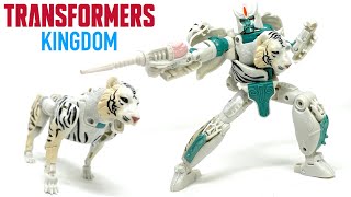 Transformers Kingdom Voyager Class TIGATRON Review [upl. by Harima845]