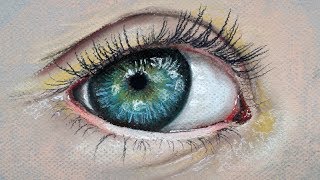 How to Draw a Realistic Eye with Pastels [upl. by Aciras636]