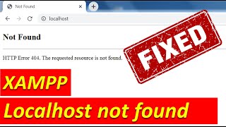 localhost http error 404 the requested resource is not found on xampp apache server localhost [upl. by Taveda]