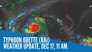 Typhoon Odette Rai weather update Dec 17 11 am [upl. by Keverian]