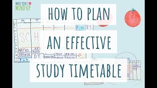 How To Make An EFFECTIVE STUDY TIMETABLE  Revision Timetable  Productivity [upl. by Kristofer]