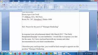 How to create a Job Application Letter [upl. by Udella]