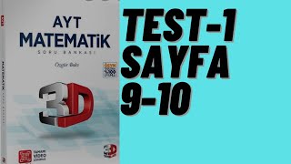 3D AYT MATEMATİK ÇÖZÜMLERİ BÖLÜM1 TEST1 POLİNOMLAR [upl. by Pournaras644]