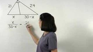 Triangle Angle Bisector Theorem  MathHelpcom  Math Help [upl. by Karon]