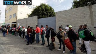 Migrant Caravan Central American migrants arrive at US doorstep [upl. by Shepley]