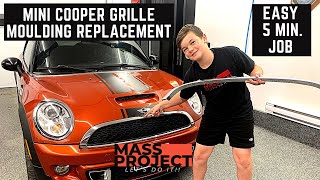 R57 Mini Cooper S Front Hood Trim Replacement [upl. by Pollerd]