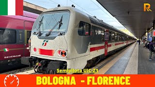 Cab Ride Bologna  Florence Bologna–Florence Railway  Italy train drivers view in 4K [upl. by Shull]