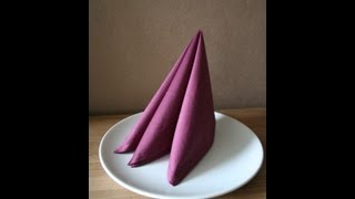 Servietten falten dreifacher Tafelspitz napkin folding classic [upl. by Ssidnac]