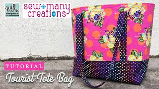 How to Sew an Easy Tote Bag that carries EVERYTHING Tourist Tote Pattern by Sew Many Creations [upl. by Gotthard]