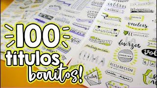 100 TÍTULOS BONITOS ✄ Barbs Arenas Art [upl. by Wilser]