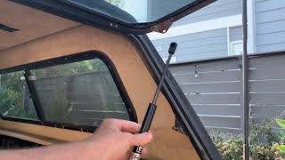 How To Replace Truck Topper Window Lift Gas Springs [upl. by Atauqal]