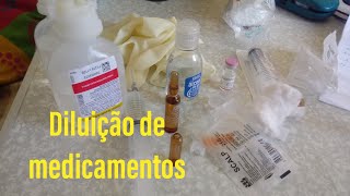 Diluição de medicamentos [upl. by Elyrrad]