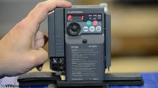 How to program the Mitsubishi D700 series VFD AC Inverter D720 D740 [upl. by Ashmead]