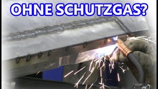 KFZ schweißen ohne Schutzgas mit Fülldraht ohne Gas [upl. by Inalem]