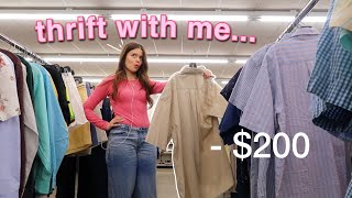 COME THRIFT WITH ME  try on haul 🛒 [upl. by Leitnahs]