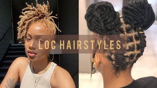 LOC HAIRSTYLES 🦋easy ways to style your locs compilation🥥 [upl. by Nialb401]