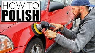 How To Polish A Car w Harbor Freight DA Polisher  Car Detailing and Paint Correction [upl. by Oflunra413]