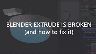 Blenders Extrude Is Broken And How To Fix It [upl. by Oirram]