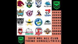 All NRL Club Theme Songs With LYRICS 2024 [upl. by Euqcaj]