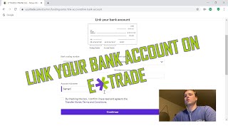 How to add an external bank account on ETrade  2021 [upl. by Rickert]