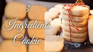 Easy 3 Ingredients Shortbread Cookie Recipe [upl. by Olivann]