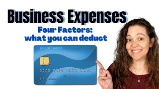 IRS Business Deductions Learn the 4 factors that determine what you can deduct [upl. by Christan]