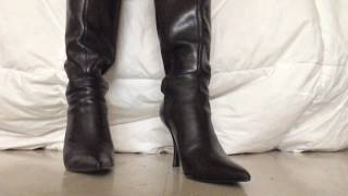 ASMR Toe tapping with pointed leather boots No talking [upl. by Pall]