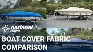 Boat Cover Fabric Comparison  Features amp Benefits  National Covers [upl. by Olenta]