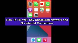 iPhone says no internet connection and unsecured network in ios 14 and 15 beta [upl. by Athene]