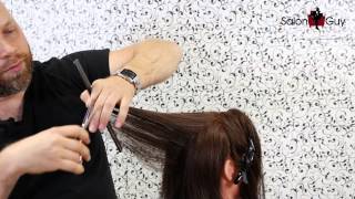 Haircut Tutorial  How to Cut Layers  TheSalonGuy [upl. by Francoise345]