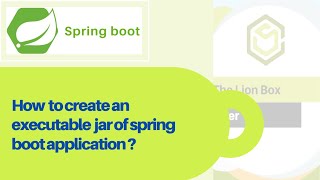 How to create Executable JAR of an Spring boot Application  Spring boot [upl. by Sudaorb]