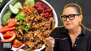 How to make Indonesian Beef Nasi Goreng at home  cookwithme athome  Marions Kitchen [upl. by Nunci]