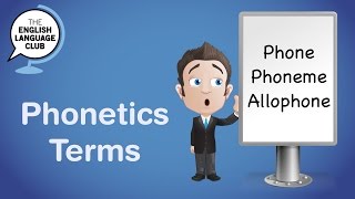 Phonetics Terms phone phoneme allophone [upl. by Barabbas]