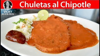 Chuletas al Chipotle  VickyRecetaFacil [upl. by Fermin]