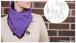 Neck Warmer How to  30 Minute EASY DIY  Whitney Sews [upl. by Oni759]