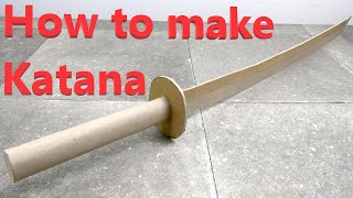 How to make a DIY Cardboard Sword Katana [upl. by Arayt]