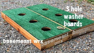 how to make 3 hole washer boards [upl. by Olen13]