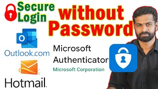 Microsoft Authenticator Login without Password to Hotmail Outlook  Password less  Fast Secure [upl. by Cleavland]