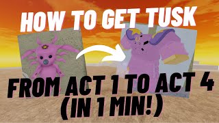 YBA How to get Tusk Act 4 in under 1 min [upl. by Ferriter937]