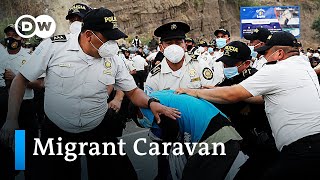 Guatemala cracks down on USbound migrant caravan  DW News [upl. by Hermia]