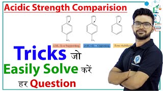 Top 5 Tricks for Acidic strength comparison  General Organic Chemistry  JEE  NEET [upl. by Sofko]