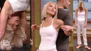 Kelly Ripa doing yoga 06 21 2017 [upl. by Anelliw489]