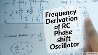 DERIVATION OF RC PHASE SHIFT OSCILLATOR in simple way  Hindi  Electronics Subjectified [upl. by Evangelin]